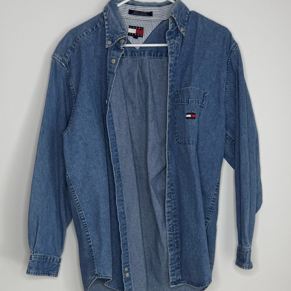 Tommy Hilfiger Blue Denim Shirt Jacket